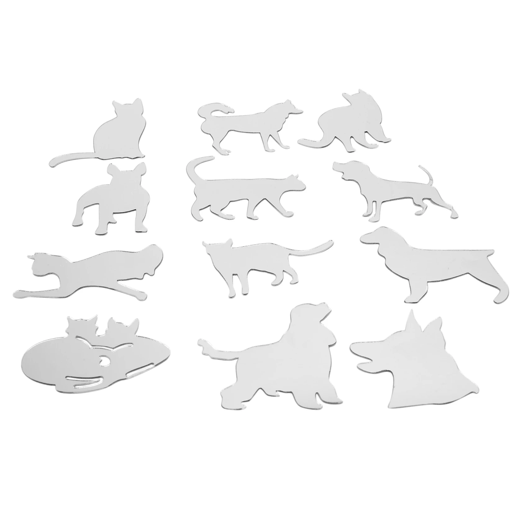 ABLU-Mirror Effect Stickers DIY Giant Silent Wall Clock Dog Pet Owners Home Decor Cockers Mute Wall Art Hanging Watch