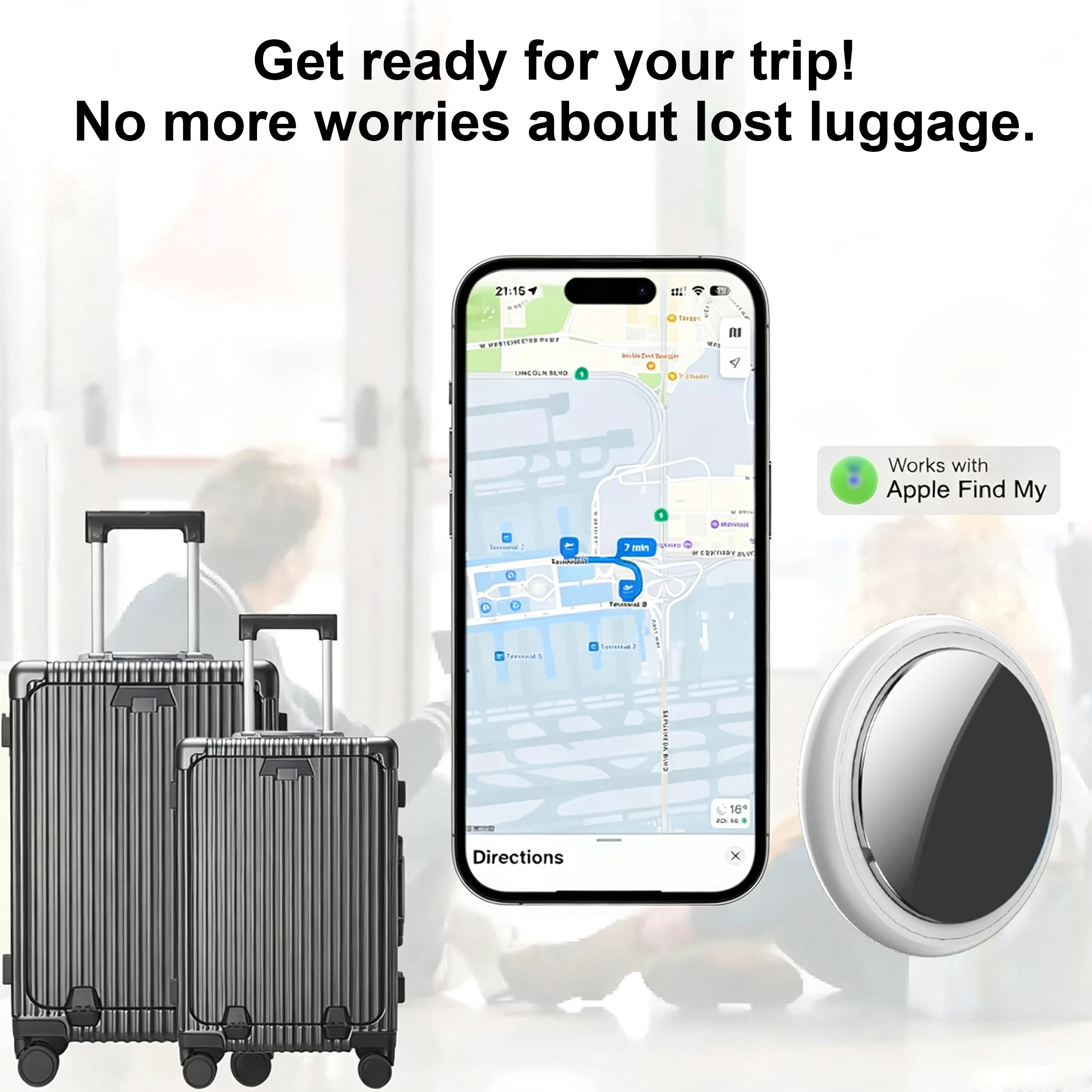 Security Bluetooth GPS Tag Based on iphone Find My app Anti-lose Tracker Sound Locate Message Reminder Alarm Key Finder