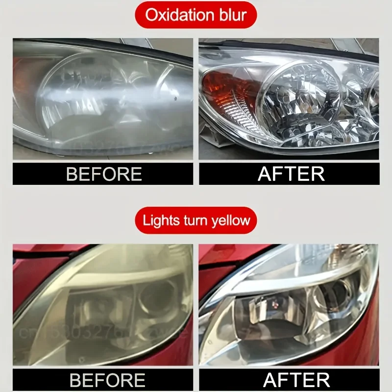 Ultimate Car Headlight Restoration Cream - Effectively Restores Yellowed, Oxidized, and Blurred Car Headlights, Long-Lasting