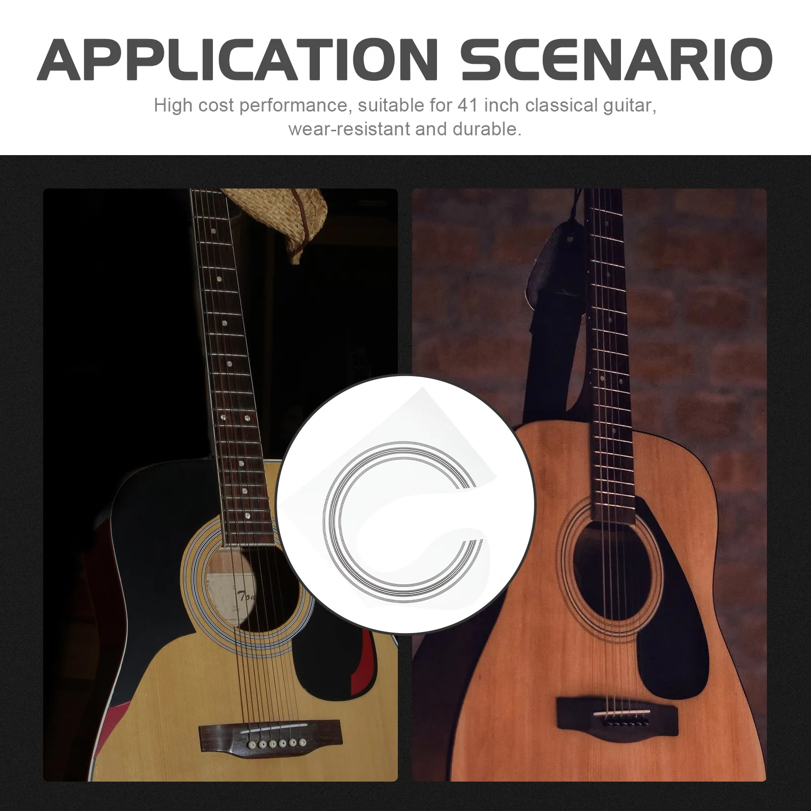 

8pcs Guitar Rosette Decoration Sound Hole Rosette For Acoustic Classical Guitar Wooden Inlay Sticker Durable Abalone Design