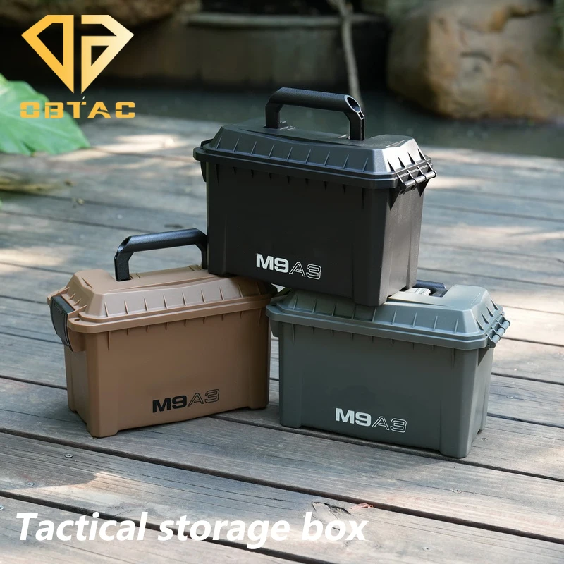 PP Plastic Small Tool Box Waterproof Tactical Bullet Storage Ammo Crate Sealed Safety Equipment Suitcase with Sponge