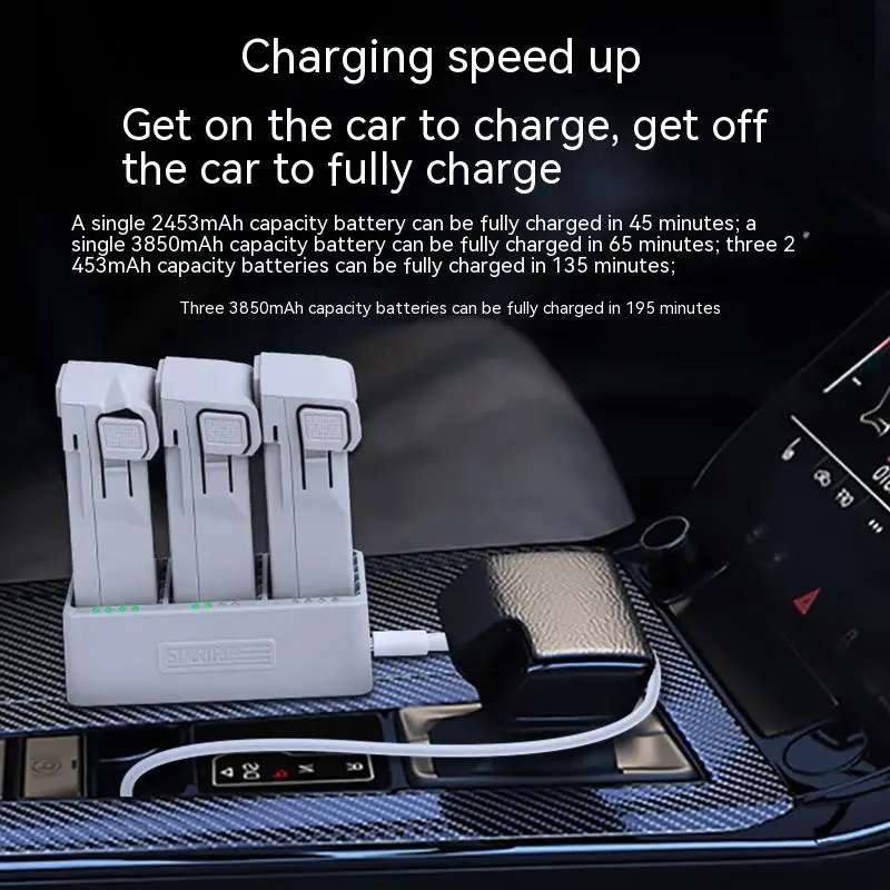 Chargeur de batterie intelligent avec écran d'affichage numérique, hub de charge et chargeur de voiture, charge rapide pour nounou, DJI MINI 4Pro et MINI 3 PRO