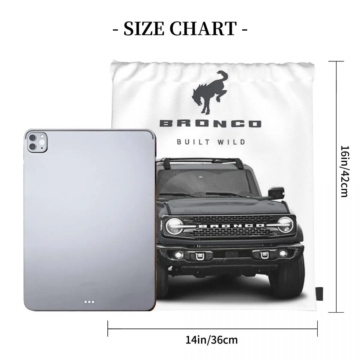 Bronco And Logo - Carbonized Gray Backpacks Drawstring Bags Drawstring Bundle Pocket Sports Bag Book Bags For Man Woman School