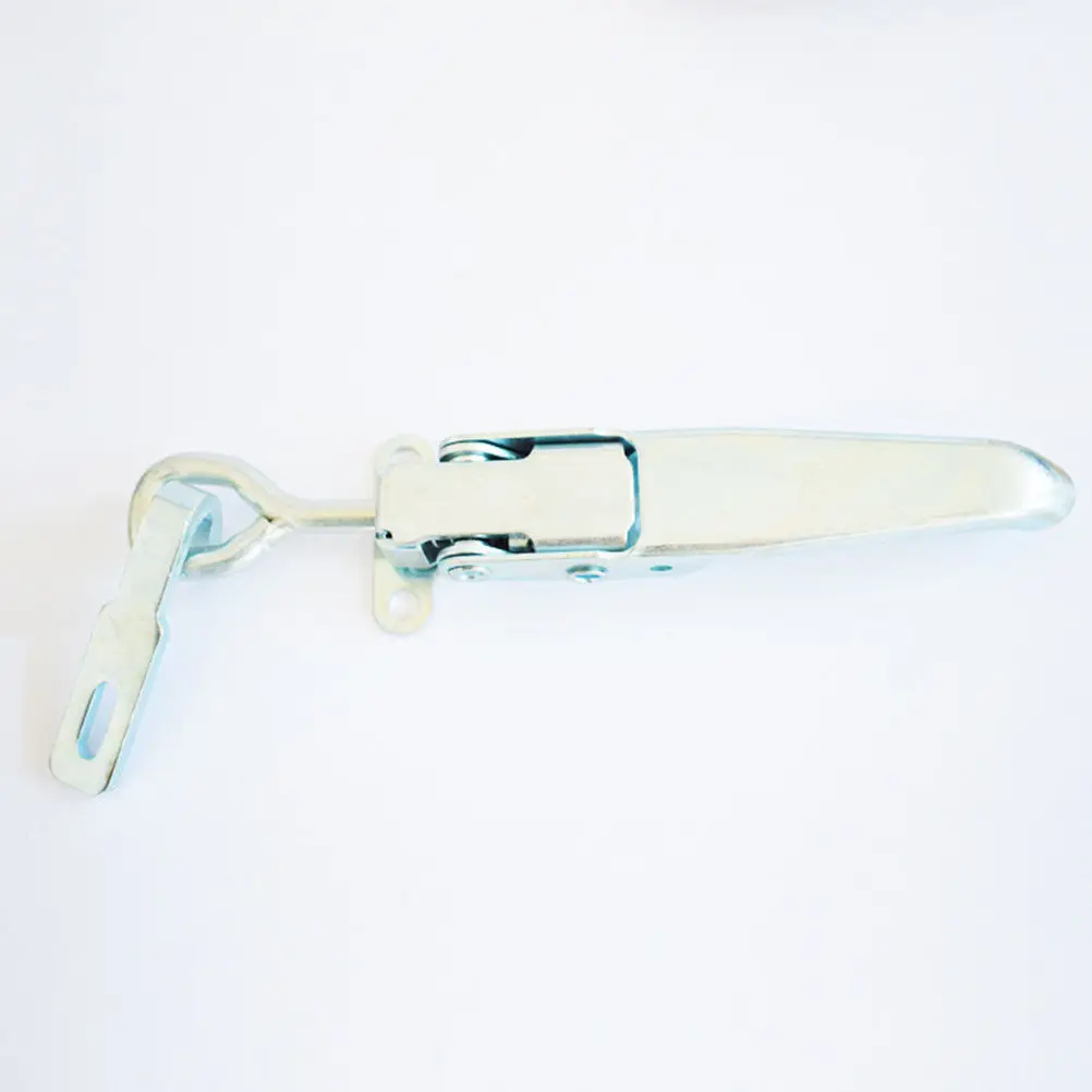 

Heavy Trailer Buckle Premium Steel Barrel Hasp for Trucks Trailers Containers Easy Install Heavy Catch Silver