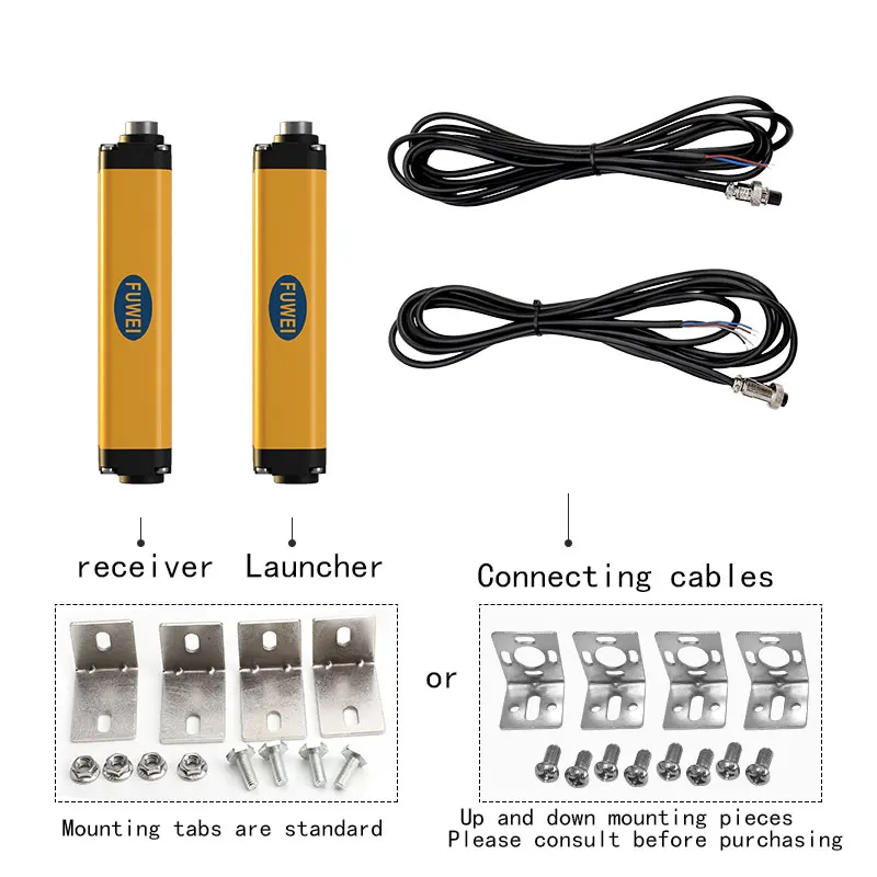 FGM-LG light barrier sensor 20mm 4 6 8Beams gap spacing industrial NPN PNP 12-24V Saftey light curtain sensor