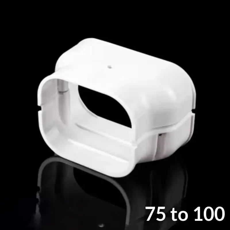 Hochfeste 75*65mm PVC-Klimaanlagen-Leitungsschutzkappe, Kupplungs-Endkappe, Flachbogenkappe für den langfristigen Einsatz im Freien – Detail 14
