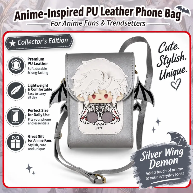 love-and-deepspace-sylus-itabag-y2k-borsa-a-tracolla-in-pelle-con-ali-d'argento-e-motivo-diavolo-borsa-per-telefono-regalo-per-fan-di-anime-e-cosplay