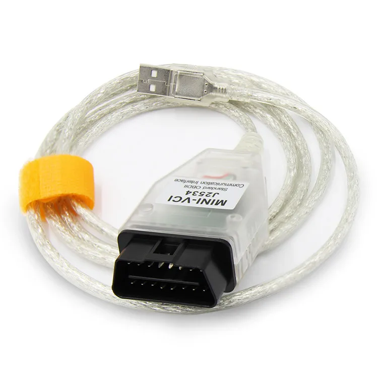 أحدث واجهة V14.20.019 MINI VI لعام 2024 لشريحة TIS Techstream MINI-VCI FT232RL J2534 2 كابل تشخيص