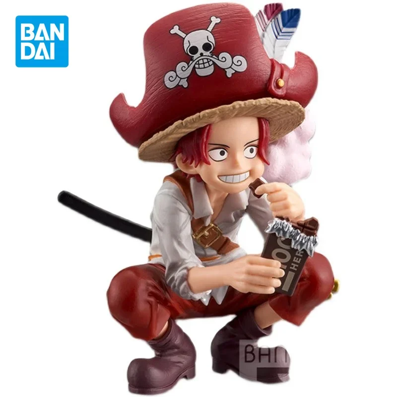 

Bandai Original One Piece Anime Figure DXF Red Hair Shanks Childhood Action Figure Toys for Kids Gift Collectible Model Ornament