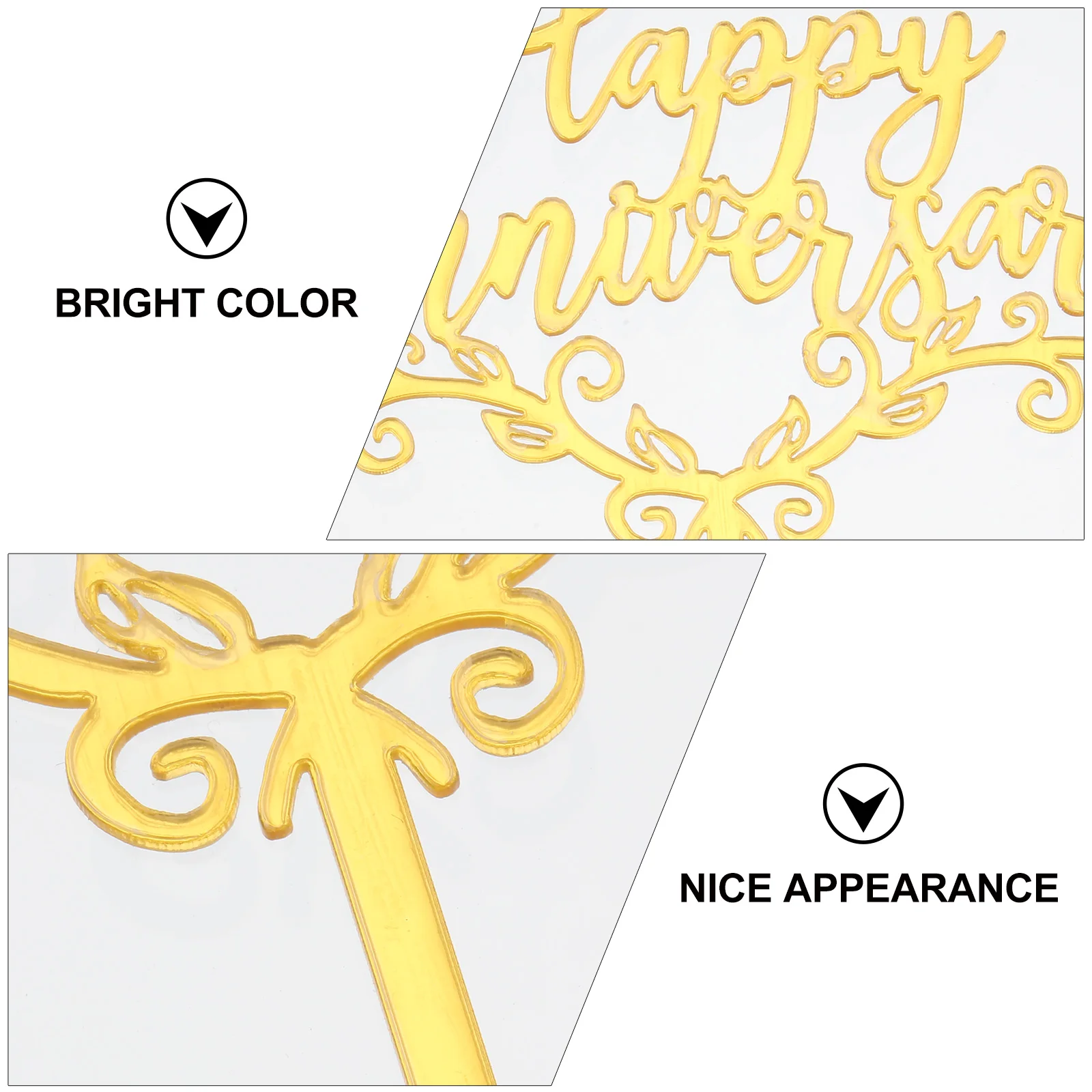 

25 Pcs Elegant Color Wedding Party Birthday Valentine Weeding Topper Cake Decor Holiday Cake Insert Baking Decor