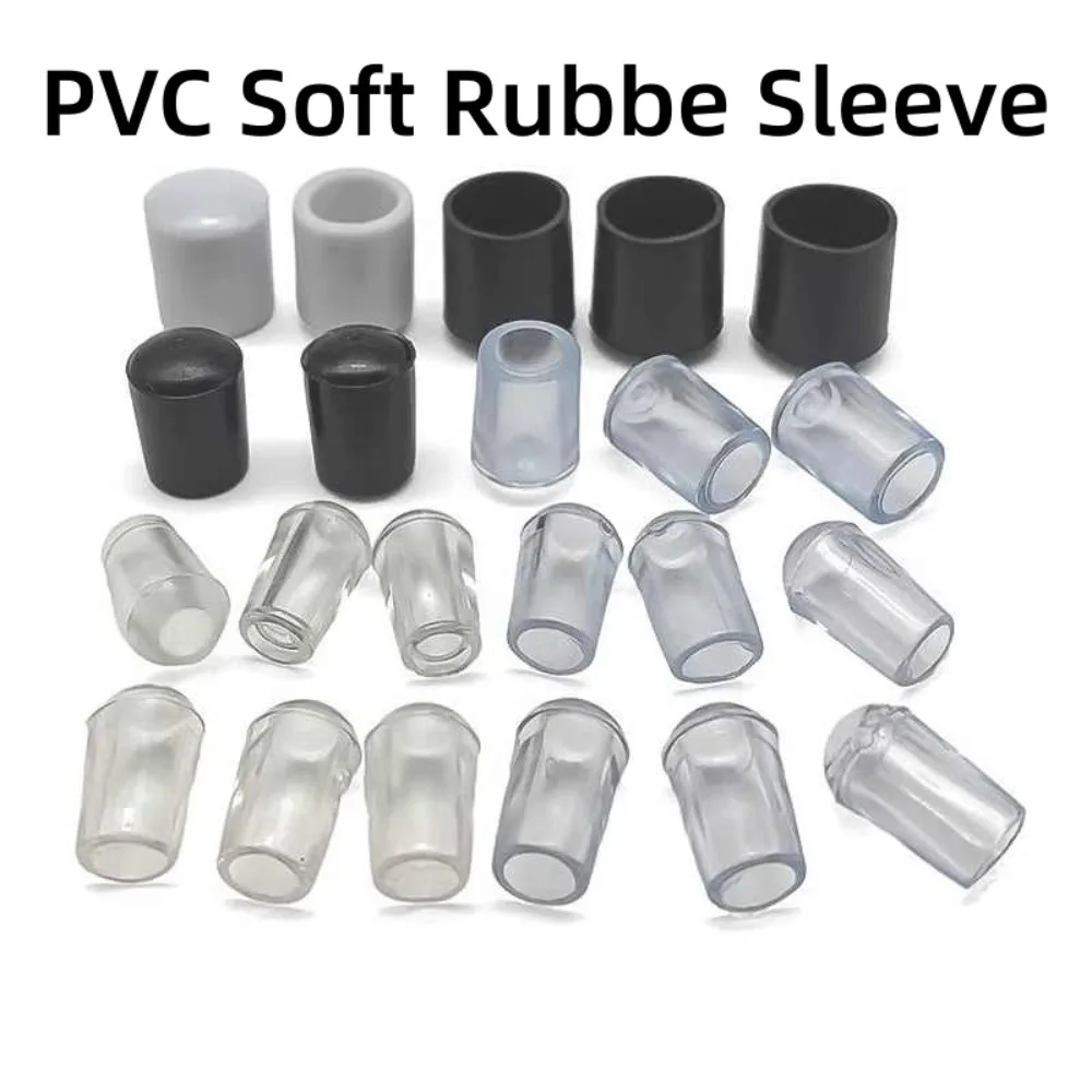 PVC Soft Rubber Round Pipe Caps, Protective Wire & Tube End Covers, Anti-Collision Hanger Sleeves for Iron & Steel Wires