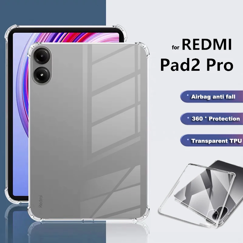 

TPU Soft Case For Redmi Pad 2 Pro 12.1 2025 case Anti Collision Four-corner Protector Case For Redmi Pad 2 Pro Accessories