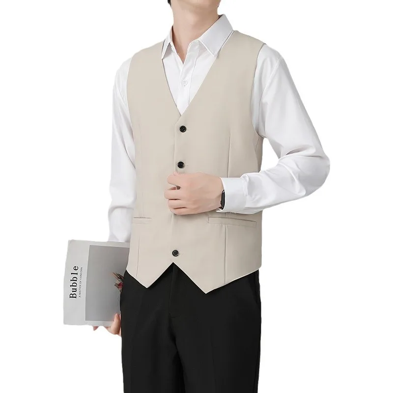 Solid color vest jacket spring and autumn short suit suit vest