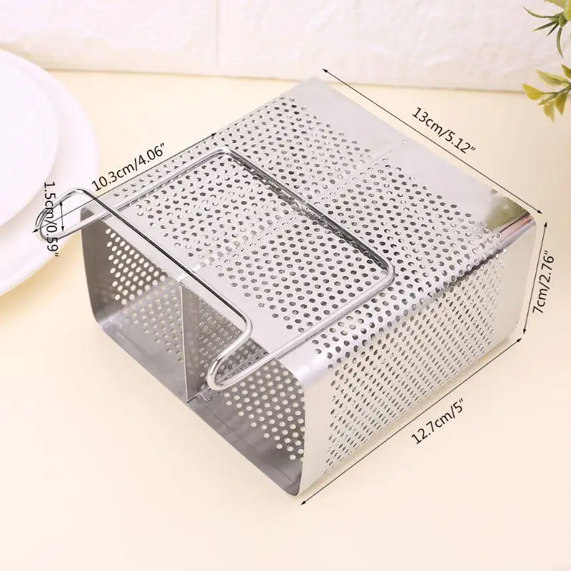 

G6KF Stainless Steel Chopsticks Drain Rack Fruit Knife Spoon Fork Storage Rack for Home Kitchen Restaurant Dining Room