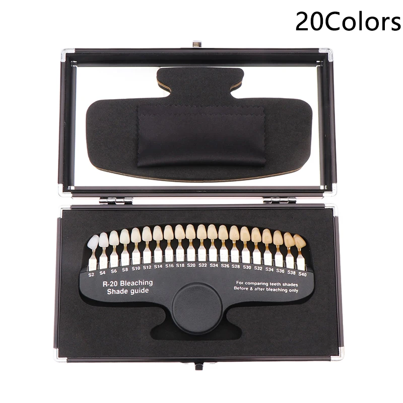 20 Colors 3D Dental Lab Bleach Shade Guide Color Color Palette Comparator Toothguide Teeth Whitening Set Bleaching Dental Plate