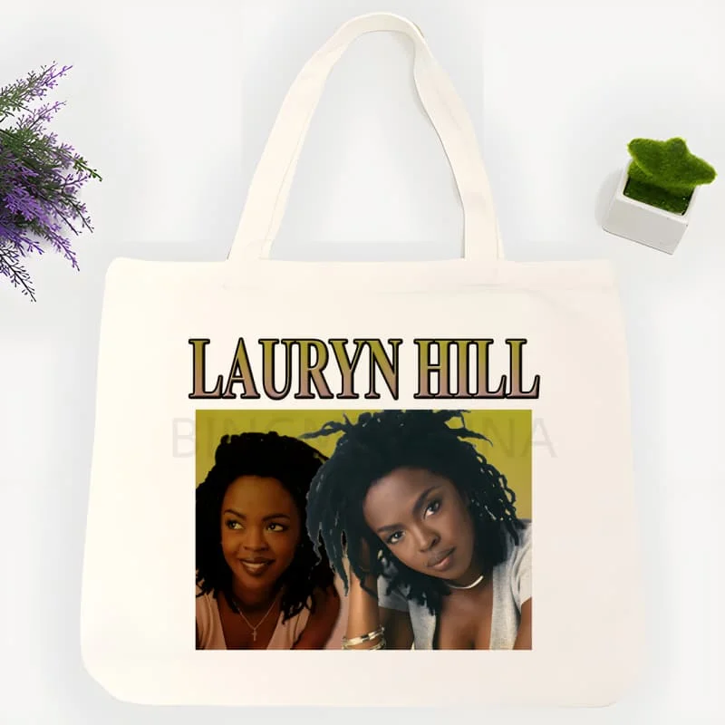 

Сумка-шоппер The Fugees, повседневная, большая, для женщин, с принтом, вместительная