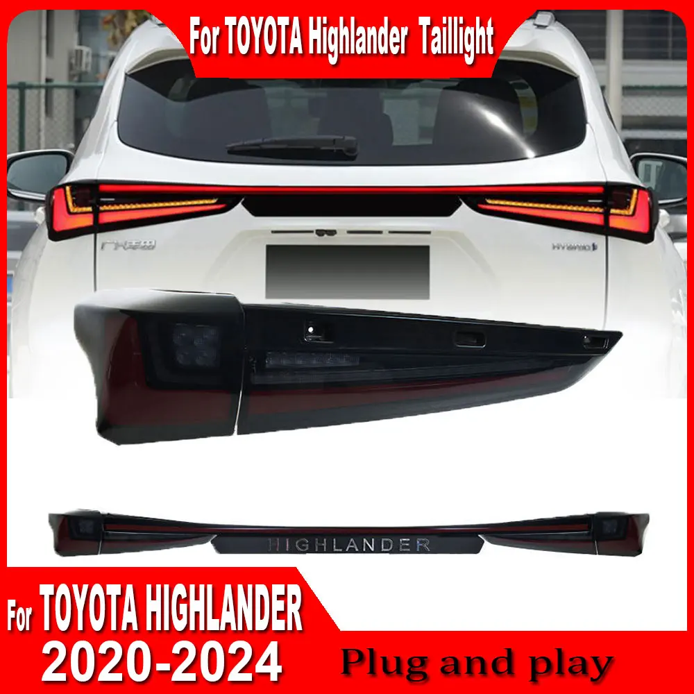 

2PC Car Taillights For TOYOTA CROWN KLUGER 4th 2020-2024 HIGHLANDER LED Animation DRL Rear Lamp Tail Lights Auto Accessaries