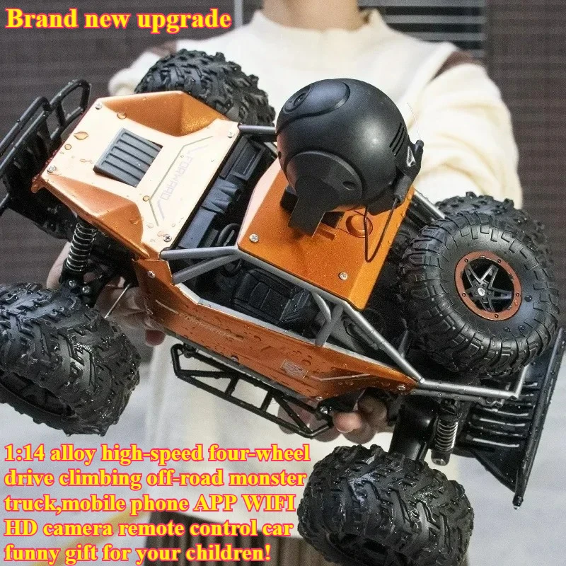 

Kawaii Toy Car Funny Gift-1:14 Alloy High-speed 4WD Rc Cars,Remote Control Car Toy,APP HD Camera Off-road Rc Truck,Toys for Boys