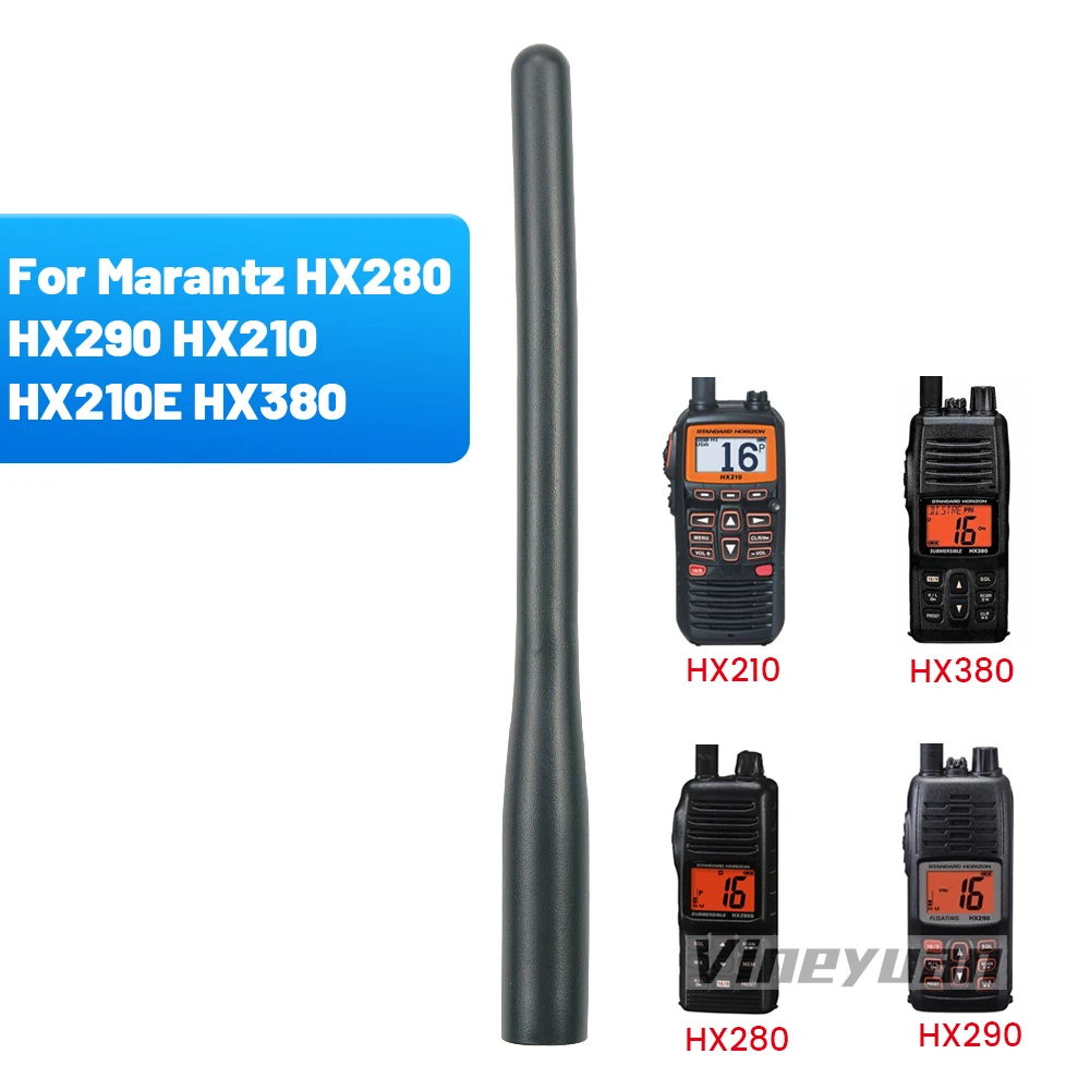 Antena de borracha macia de vhf para o horizonte padrão de marantz hx270s hx290 hx280 hx370s hx400is hx370sas marinho walkie talkie