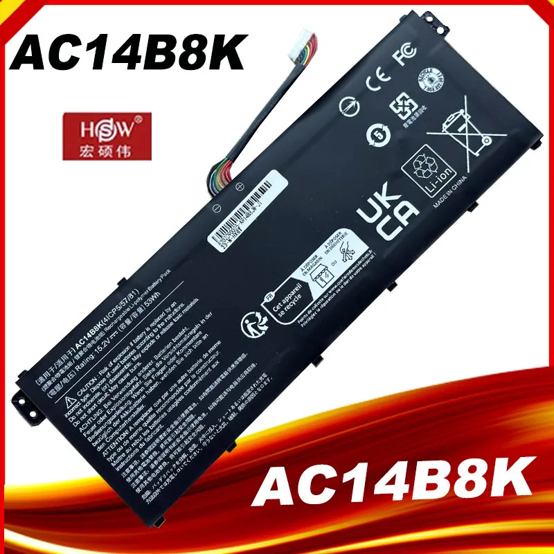 AC14B8K Battery for Acer Nitro 5 AN515-51 AN515-52 AN515-53 Aspire V3-371 V3-111 ES1-111 ES1-512 R3-131T R5-471T R7-371T R7-372T