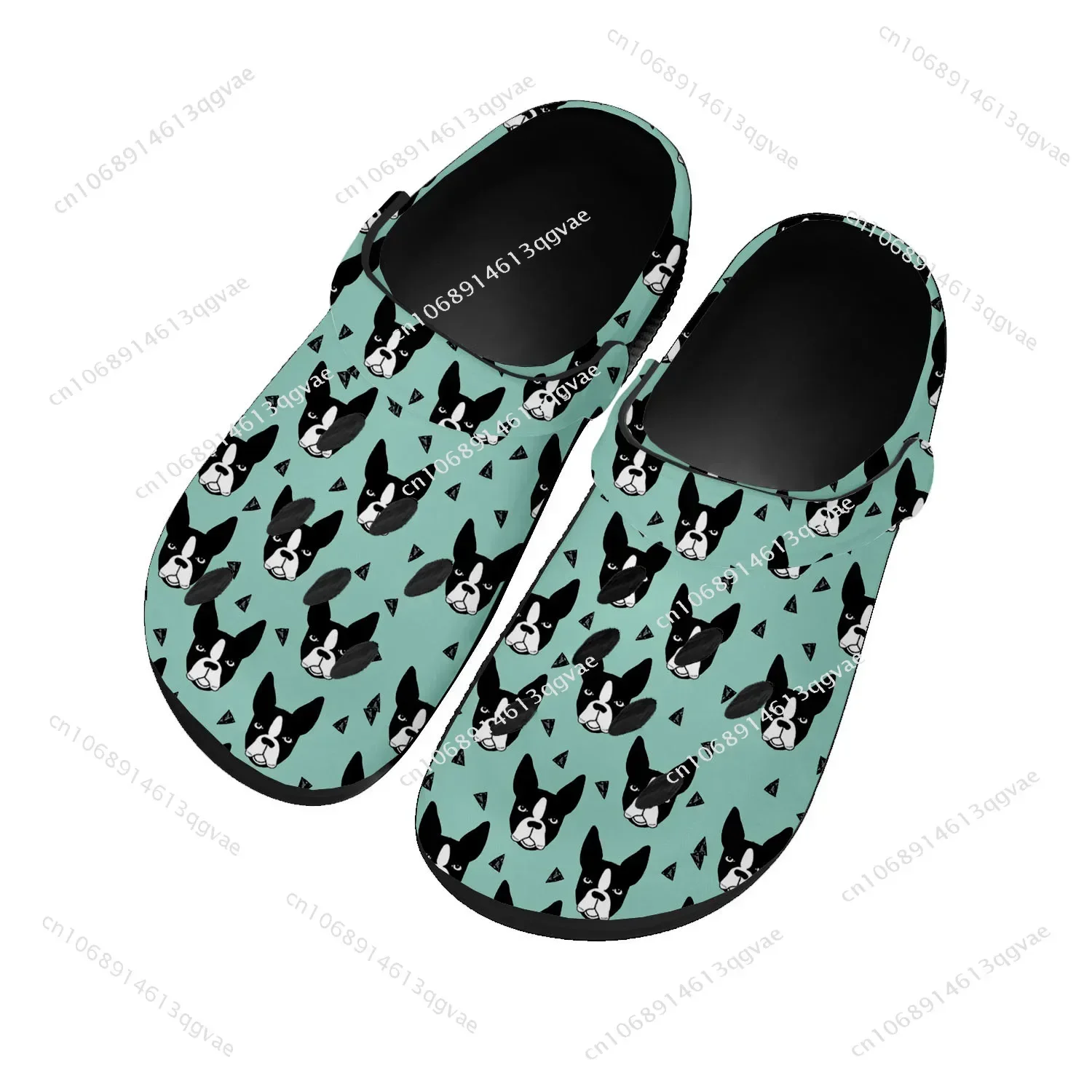 

Boston Terrier Prints Home Clogs Custom Water Shoes Mens Womens Teenager Sandals Garden Clog Breathable Beach Hole Slippers