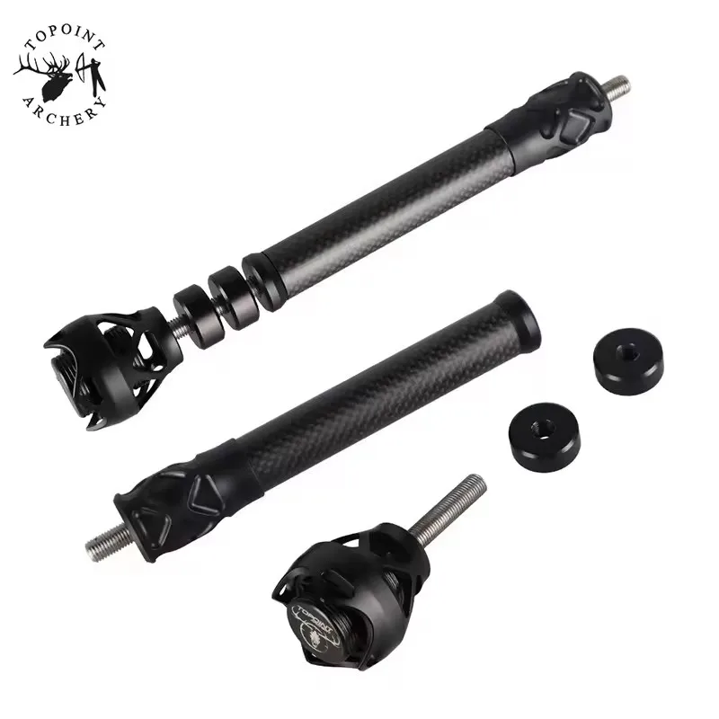 6 "8" 10 "12" مجمع القوس 3K ألياف الكربون شريط التوازن الرماية استقرار امتصاص الصدمات المثبط الصيد اطلاق النار الملحقات #3