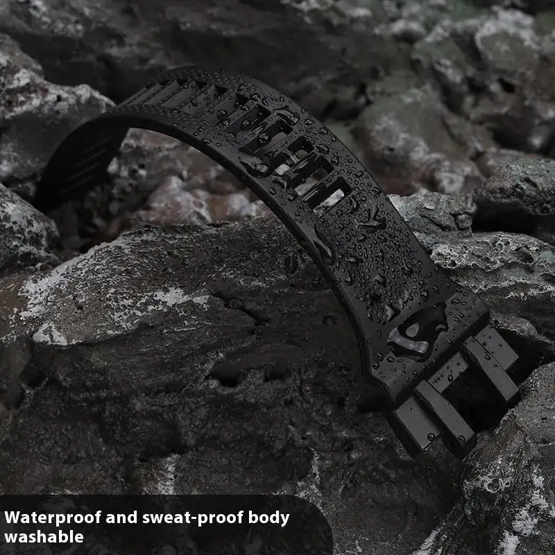 Dla Casio G-shock Series GBA-900 TPU Watchband Męska wodoodporna bransoletka sportowa GBA-900 Czarny pasek do zegarka