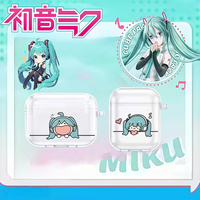 Hatsune Miku Headphone Shell for Airpods 4 3 2 1 Pro Transparent Earphone Case Wireless Male Female Earphone Protective Case