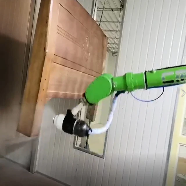 Lini Produksi Penyemprotan Furnitur Kayu Penyemprotan Elektrostatik Peralatan Pelapisan Otomatis Efisiensi Tinggi