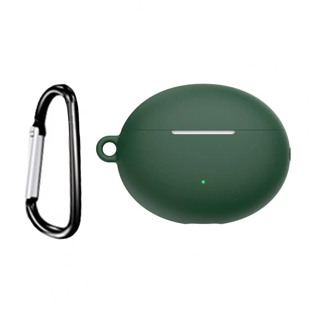 Мягкий силиконовый защитный чехол для наушников Bluetooth с карабином для хранения для Huawei Freebuds 4i