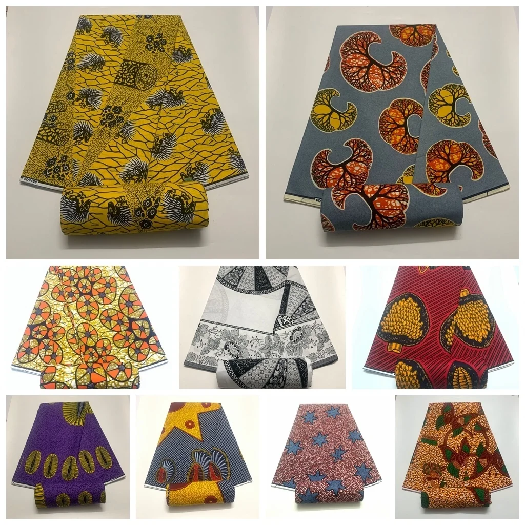 

ankara fabric african real wax print cotton 100% new design 2024 tissus wax africain patchwork fabric for dress 6yard sales now