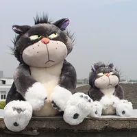 Angry Cat Kitten Pendant Bag Decoration Key Ring Chain Plush Toy Stuffed Doll Cartoon Animal Boy Girl Birthday Christmas Gift 4