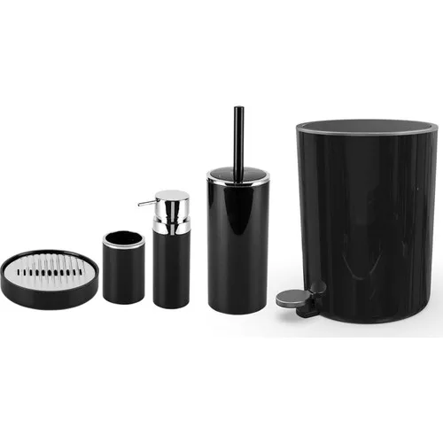 Primanova Lenox – ensemble de salle de bain 5 pièces, noir (accessoire sûr)