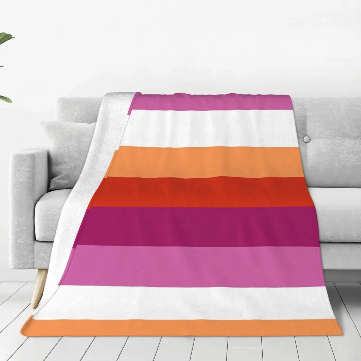 

New Lesbian Flag Blanket Flannel Portable Sofa Throw Blankets For Home Bedroom Outdoor Throws Bedspread Quilt