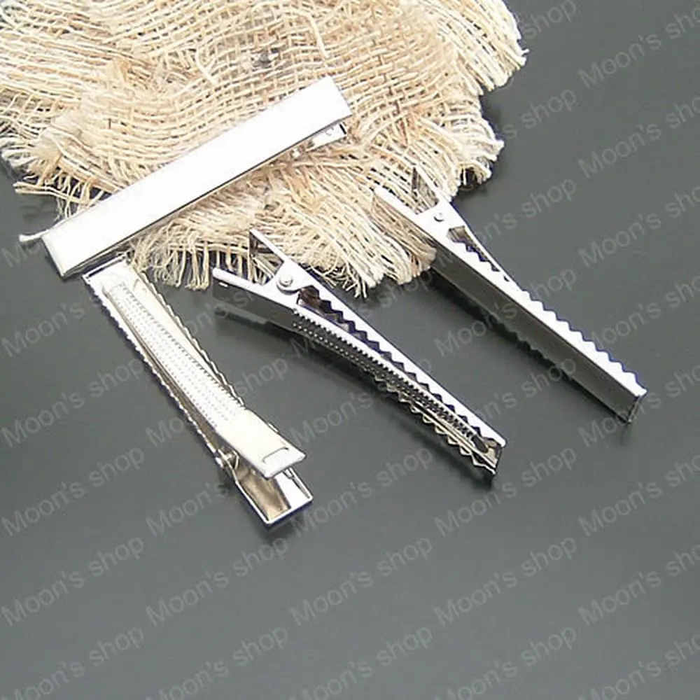 Wholesale 56*8mm Imitation Rhodium Iron Hair Clips Diy Hairwear Findings Accessories 50 pieces(JM3242)