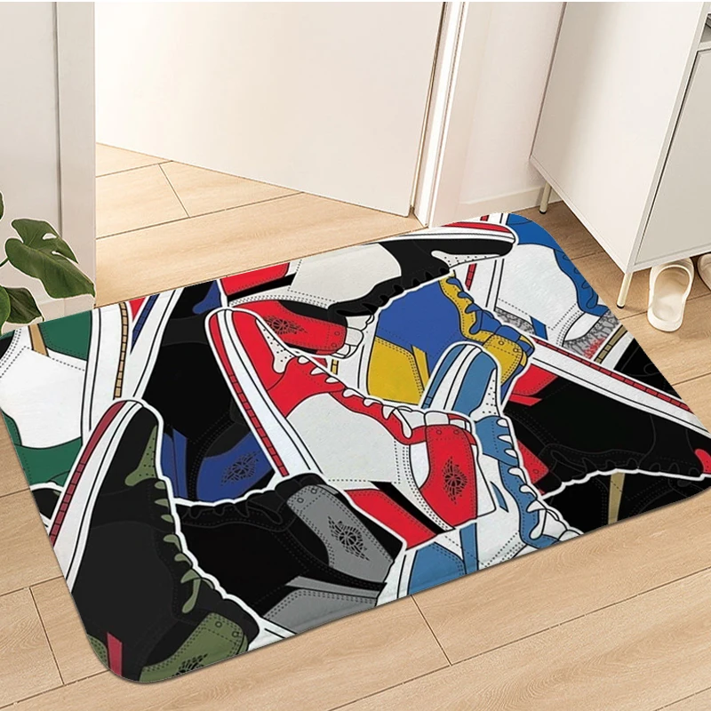 

Trendy Shoes Doormat Entrance Door Kitchen Foot Mat Anti Slip Carpet for Bedroom Living Room Bathroom Rug Home Decorations