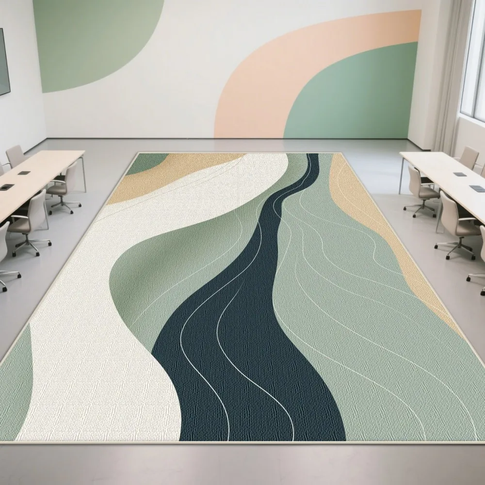 VIKAMA الفن التجريدي تصميم السجاد غرفة المعيشة دراسة الحديثة بسيطة كبيرة الحجم عدم الانزلاق ارتداء مقاومة السجاد ديكور المنزل