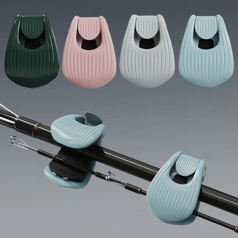 Soporte para caña de pescar, Clip fijador portátil para caña de pescar, abrazadera para regalar, soporte para caña de pescar para playa, herramientas de pesca, diseño compacto, 1/2/4 Uds.