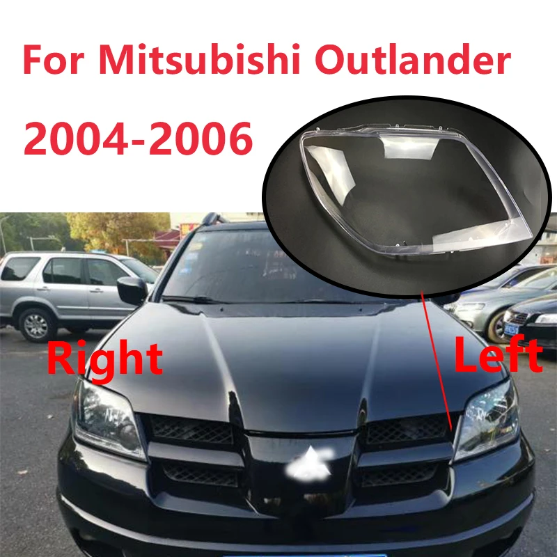 For Mitsubishi Outlander 2004 2005 2006 Car Front Headlight Lens Glass Cover Waterproof Transparent Mask Lamp Car Accessories