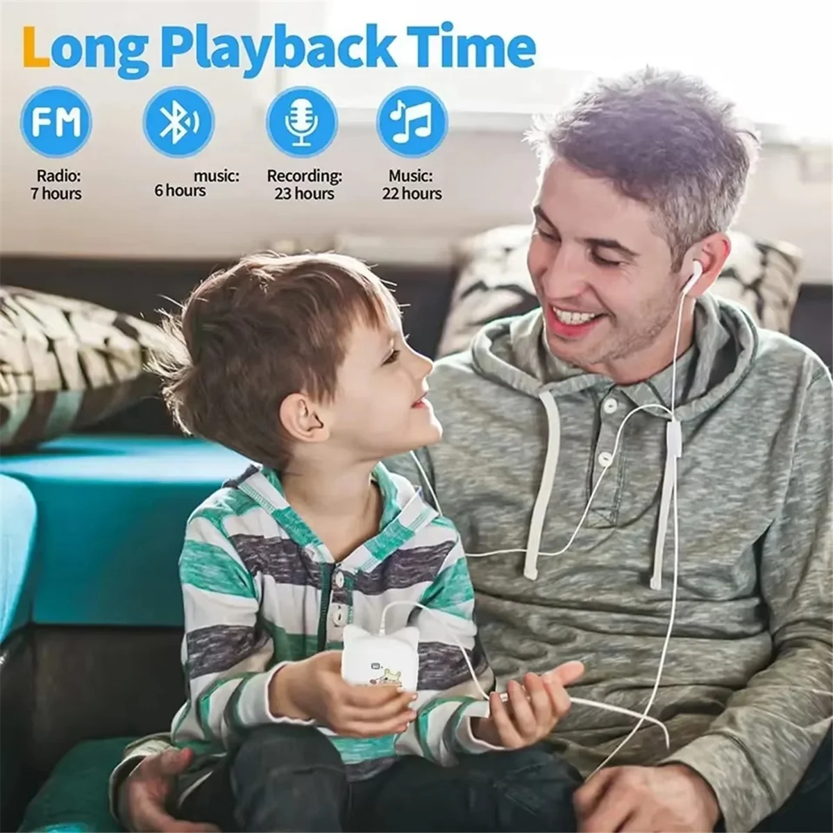 Bluetooth-MP3-Player für Kinder, süßer Kitty-Musikplayer mit LautsprecherJAS