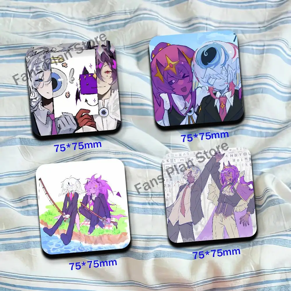 W-Wemmbu Eggchan T-Tax Duo Refrigerator Magnets Cute Cartoon Magnetic Personality Decorations Creative Gifts
