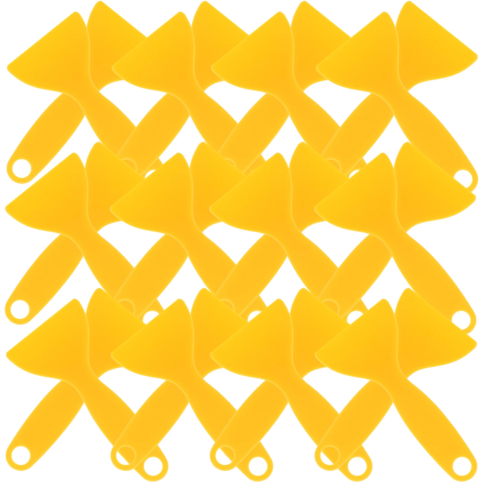 

25pcs Spatula Scraper Tool Car Film Wrap Vinyl Closing Window Tint Yellow Wrapping Durable Portable Non-scratch Adhesive Remover