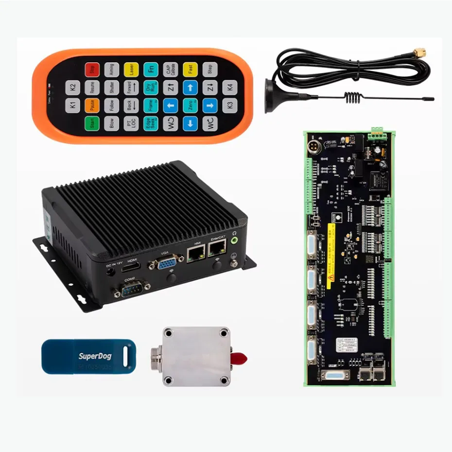 Sistema de controle de corte a laser XC3000S com cabeça de corte automática BM110 3,3kw e ônibus SV660 Huichuan servo 750 watts 400 watts brak