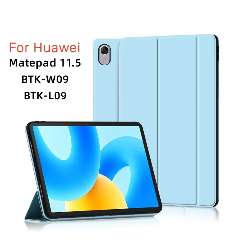 

For Huawei Matepad 11.5 Case 2023 11.5 inch Trifold PU Leather Back Stand Tablet Funda for MatePad 11.5 Cover BTK-W00 BTK-W09