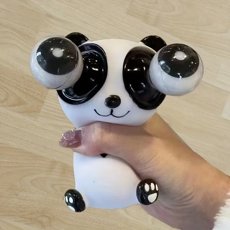 Panda Squeeze ของเล่นตลกความเครียดบรรเทา Squishy ของเล่น Pop Out Eyes Sensory Therapy Fidget ของเล่นสําหรับเด็กผู้ใหญ่ออทิสติก