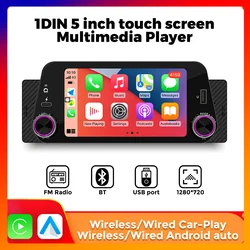 1din MP5 odtwarzacz 5 calowy ekran samochodowy Radio dla Volkswagen Nissan Toyota KIA odtwarzacz multimedialny bezprzewodowy Carplay Android Auto