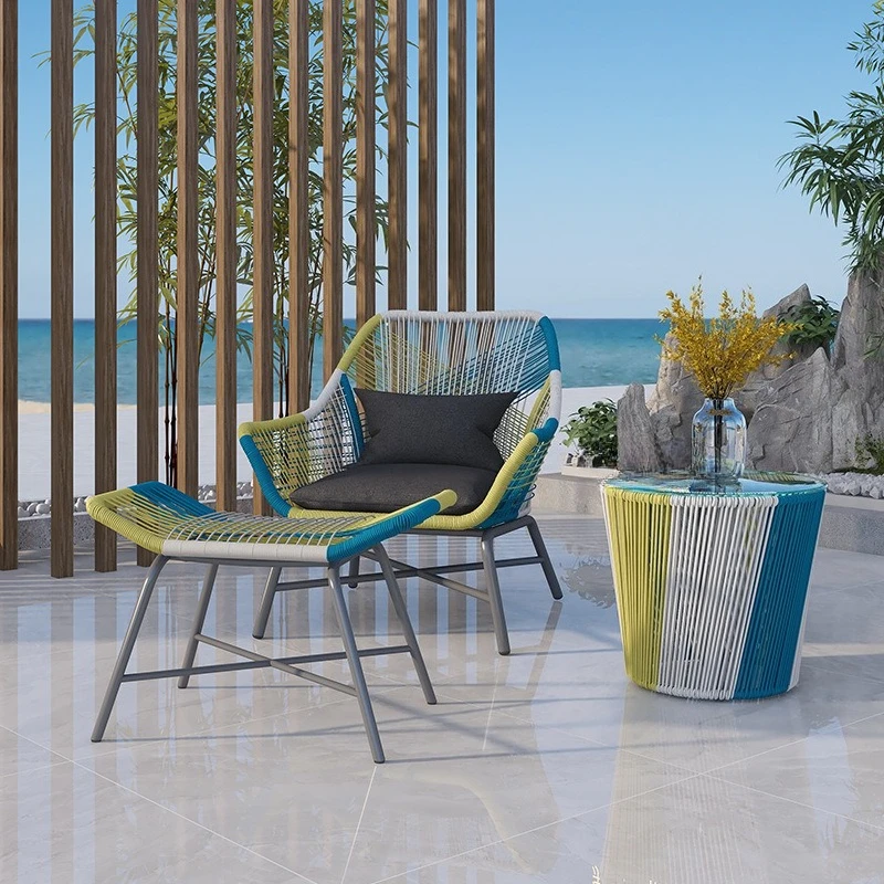 

Balcony table and chairs coffee table combination leisure courtyard villa terrace