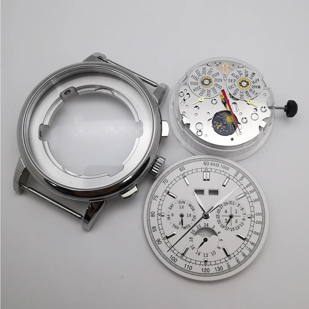 42-mm-Herrenuhrengehäuse + Zifferblatt + Zeiger + automatisches Uhrwerk ST1655
