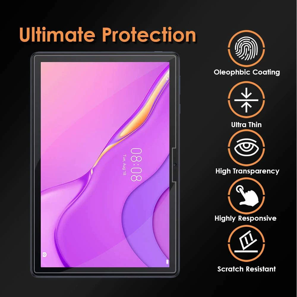 For Huawei Matepad T10 9.7 /T10S 10.1 Anti-Scratch HD Clear Tempered Glass Film Explosion-Proof Screen Protector Cover