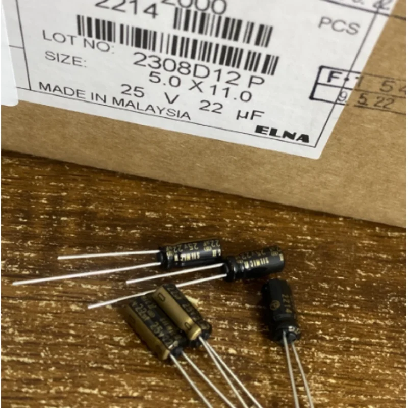 10PCS-100PCS  22UF 25V Japan Ina ELNA capacitor 25V22UF SILMIC II copper pin RFS Brown God